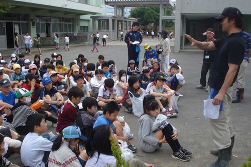 学校ビオトープ製作指導